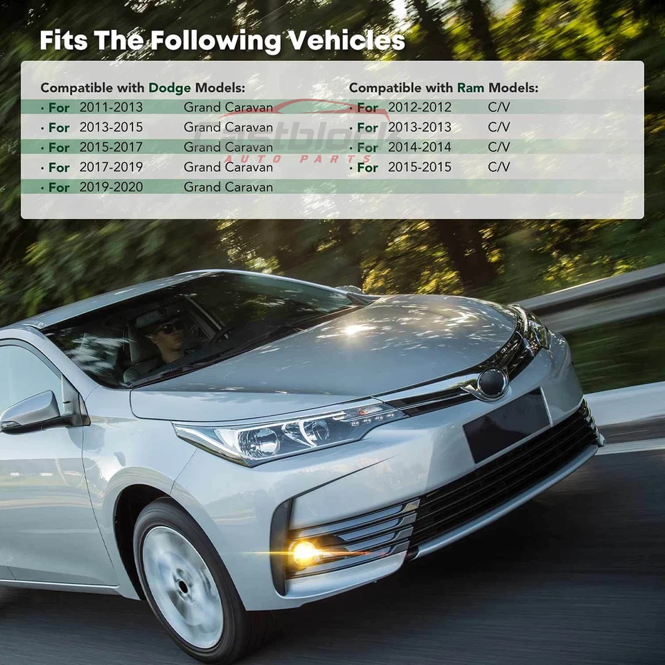 For Dodge Grand CARAVAN Ram 2011-2020 Passenger Side Fog Light Cover 68100708AA - Image 3 of 4