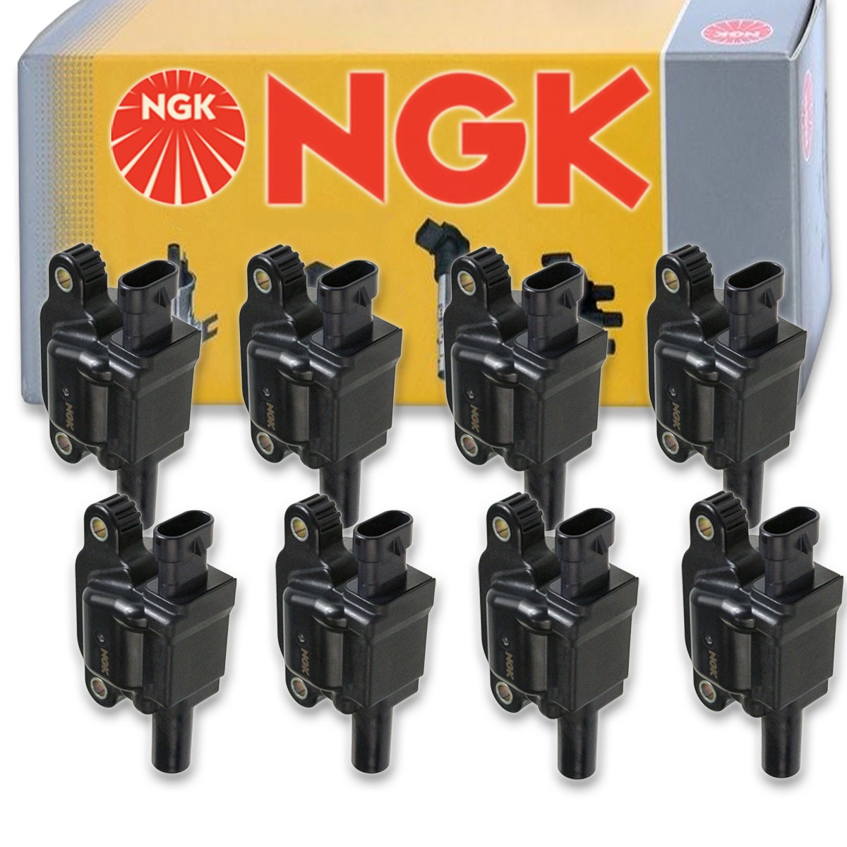 8 pc NGK Ignition Coils for 2014-2019 GMC Sierra 1500 5.3L 6.2L V8 Spark ml