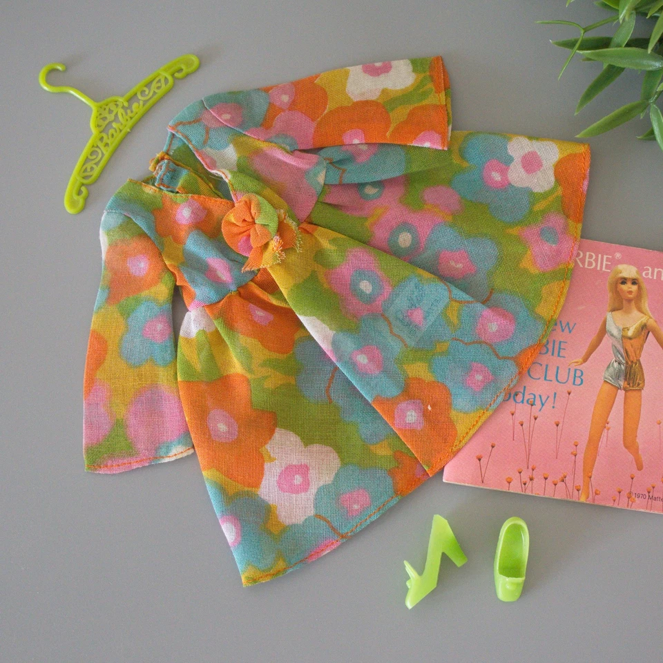 🌷Barbie Flower Wower #1453 Conjunto de Roupa Completo Vintage 1970 *ESTADO PERFEITO🌷 - Imagem 3 de 4