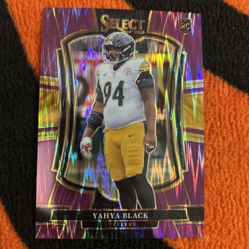2025 Panini Select Football Purple Shock Yahya Black #153