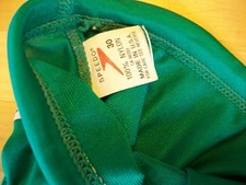 Mens/Boys Vintage 100 Nylon Green Speedo brand Swim Briefs size 30" Good