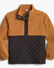 J.Crew Factory Quilted Sherpa Half-Zip Pullover NWT Size Medium