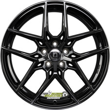 2x 1000 Miglia MM1004 gloss black 7.5x17 ET45 - LK5/112 ML66.5 Felge Alu