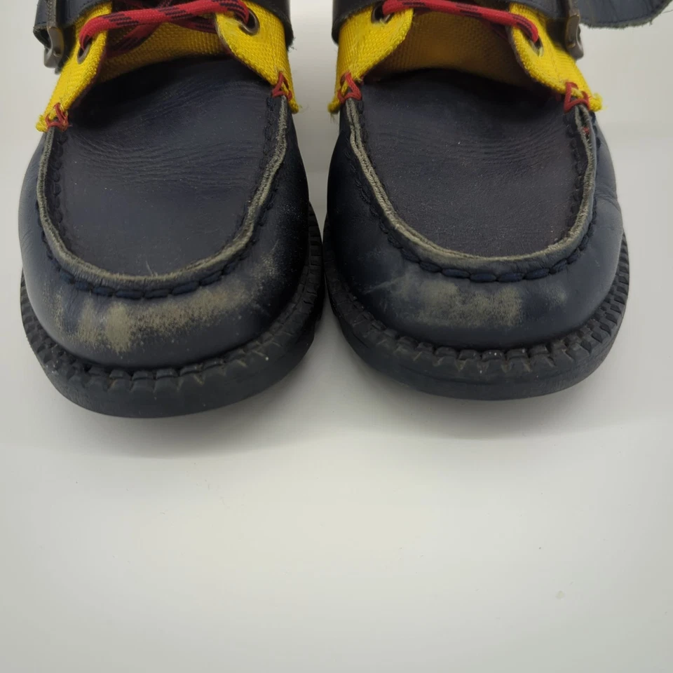 Botas Polo Ralph Lauren Ranger Hi II para niños talla 4,5 cuero azul/amarillo Foto 4 de 4