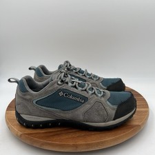 Size 9 Columbia Womens Access Point II Waterproof Gray/teal Hiking Shoes