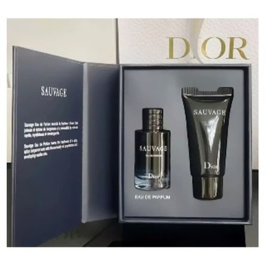 SAUVAGE Dior Men's Eau de Parfum 10 ML Splash + Shower Gel Mini 20 ML TRAVEL SET