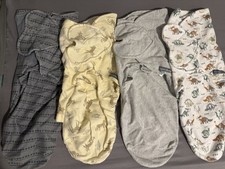 SwaddleMe Swaddles Lot of 4 Gray Yellow Multicolor Animal Print
