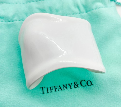 Tiffany & Co. Elsa Peretti Small Motif White Bone Cuff Left Wrist Size XS 