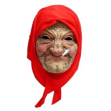 Granny Mask Realistic Old Lady Mask Scary Halloween Cosplay Prop A