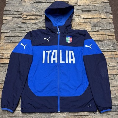 Italia Italy Futbol Jacket Men s Large Full Zip Soccer Puma Mens Blue World Cup