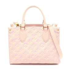 Louis Vuitton Onthego Pm Monogram Empreinte Handbag Women Pink One Size