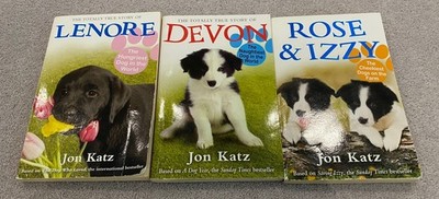 3 Paperback Books By Jon Katz Rose & Izzy, Devon & Lenore 