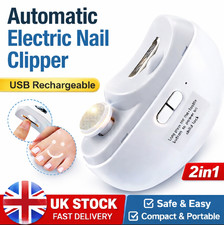 2 in 1 Electric Nail Clippers Safe Automatic Nail Clipper Trimmer Cutter Manicur