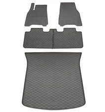 Gummi Fußmatten Kofferraumwanne für Tesla Model Y 2021- Set Gummimatten Auslage