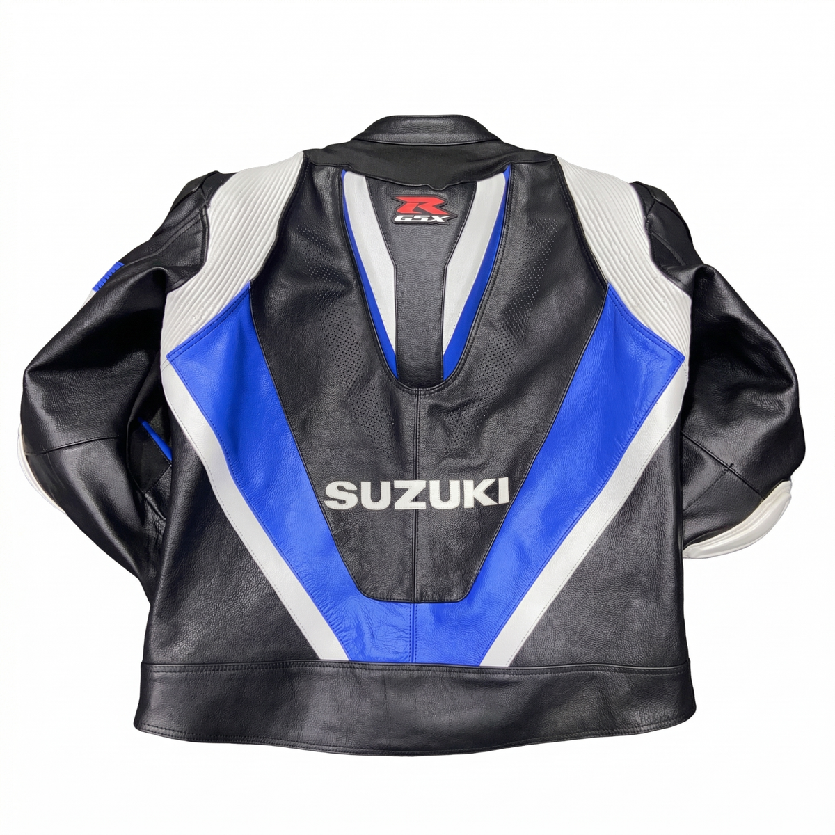 suzuki motorbike leather jacket racing cowhide motorcycle