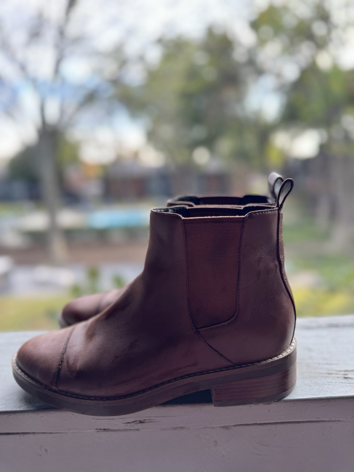 Cole Haan Womens Brown Leather Round Toe Ankle Chelsea Boots Size US 6.5B