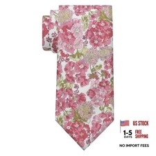Floral Ties for Men Mens Floral Tie Cotton Neck Tie Skinny Pink Green Flower