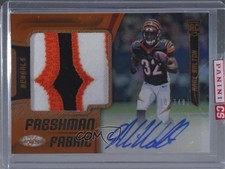 2018 Certified Freshman Fabric Signatures Mirror Orange Mark Walton Auto 3f2