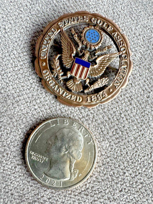 UNITED STATES GOLF ASSOCIATION USGA ORGANIZED 1894 UNIQUE PIN RARE