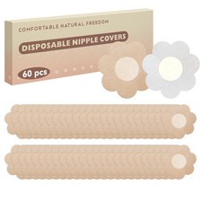 60 Pcs Pasties Nipple Covers for Women - Disposable Nipple Pasties No-Show Ni...