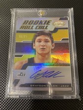 2018-19 Panini Certified Grayson Allen Rookie Roll Call Gold Auto On-Card 3/10