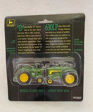 ERTL John Deere Model "D" Tractor 1923-1953  630LP Tractor 1958-1960