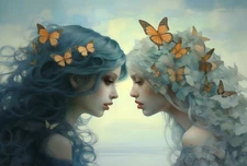 Fantasy Butterfly Fairy Oil Painting Picture Home Decor Wall Art Print On Canvas