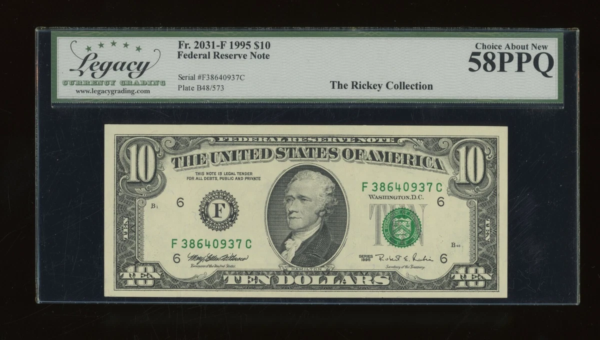 Circulated $10 1995 US Federal Reserve Small Notes for sale | eBay