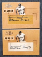 Minnie Minoso 2005 Donruss Leather & Lumber Auto LOT Both/128 Chicago White Sox