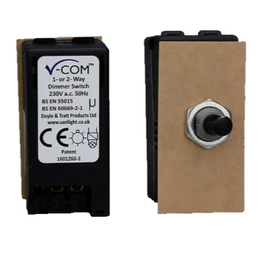 Varilight MKP100 V-Com LED Dimmer Schalter Modul 2-fach Push On/Off 0-100W