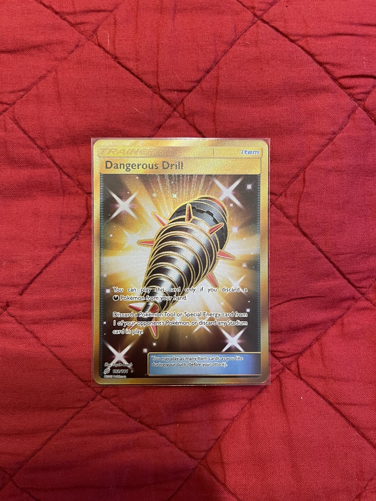 Pokémon TCG Dangerous Drill Sun & Moon - Team Up 192/181 Holo Secret Rare