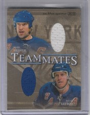 2003 04 ITG Sig Series Teammates Gold Dual Jersey 1/10 Mark Messier Brian Leetch
