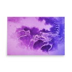 Purple Fantasy Art Print | Dragon Mist Art | Vintage Japanese Art Style