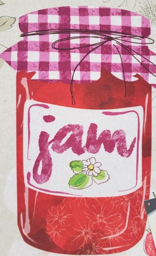 ANTI FATIGUE KITCHEN CUSHION MAT (18" x 30") FLOWERS, STRAWBERRIES & JAM JAR, RL - Picture 2 of 12