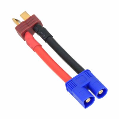 EC3 Male to Deans Nylon T Plug Male cable 12AWG 5CM wire For RC Airsoft