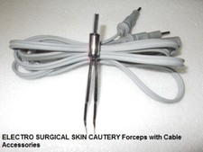 Mini pinzas de cauterización electroquirúrgicas una con cable una pinza con acceso de cable