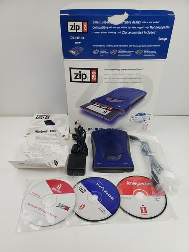 *Complet fonctionne en boite* iOmega Zip 250 Z250USBPCMBP Disque Externe USB - Photo 2/14