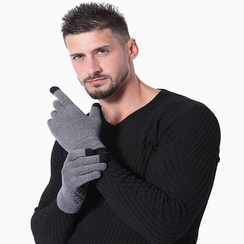Touchscreen Windproof Warm Knit Gloves - Unisex Winter Protection - Picture 11 of 17