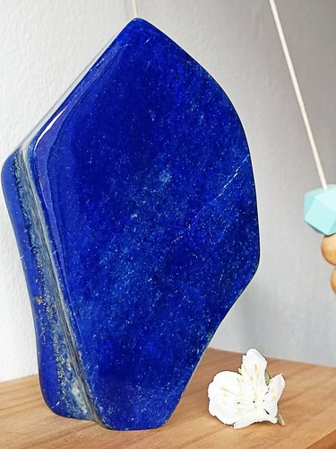 Lapis Lazuli Naturel – 682 gr AA+ – Badakhshan (Afghanistan) – Forme Libre Polie - 第 5/6 張圖片