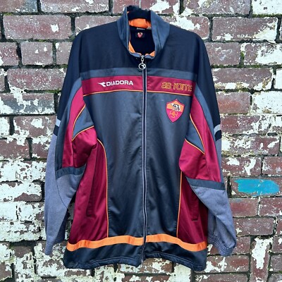 Roma 1998-2000 Football Track Training Jacket Original Classic Genuine XL  UK