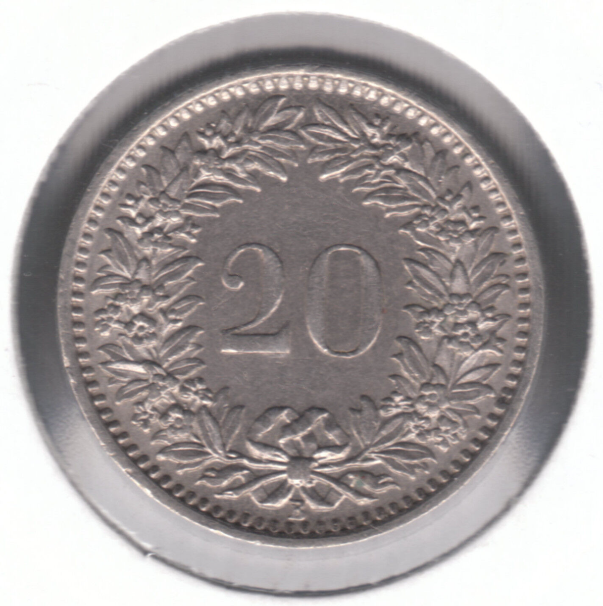 Switzerland 20 Rappen 1960 B Copper-Nickel Coin - Helvetia | eBay UK