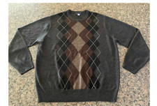 Men's Dockers acrylic sweater size Large dark gray long sleeves