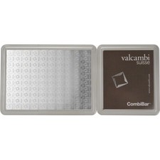100 gram Silver Bar - Valcambi 100x1 Gram Silver CombiBar with Assay Card