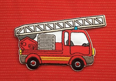 FEUERWEHRMANN FEUERWEHR LKW LEITER LKW DENNIS RETTUNGSABZEICHEN BÜGELBILD AUFNÄHEN PATCH