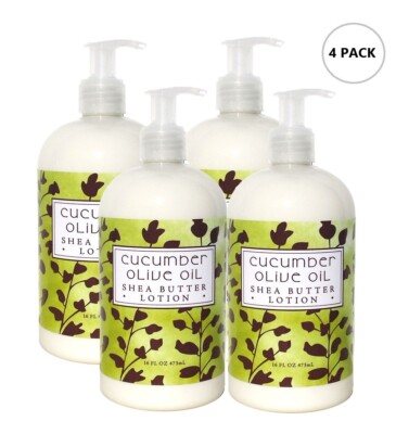 Greenwich Cucumber &Olive Oil Shea Butter Lotion 16 Fl Oz - 4 PACK