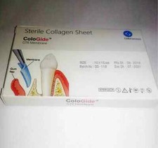 Pack of 5 New Colo Gide Sterile Collagen Sheet GTR Membrane 10 x 15mm.