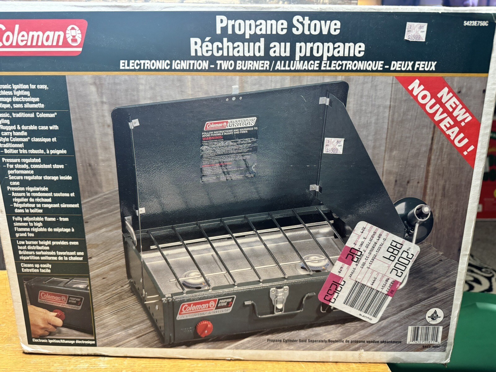 Coleman 2 Burner Propane Camping Stove Electronic Ignition NEW