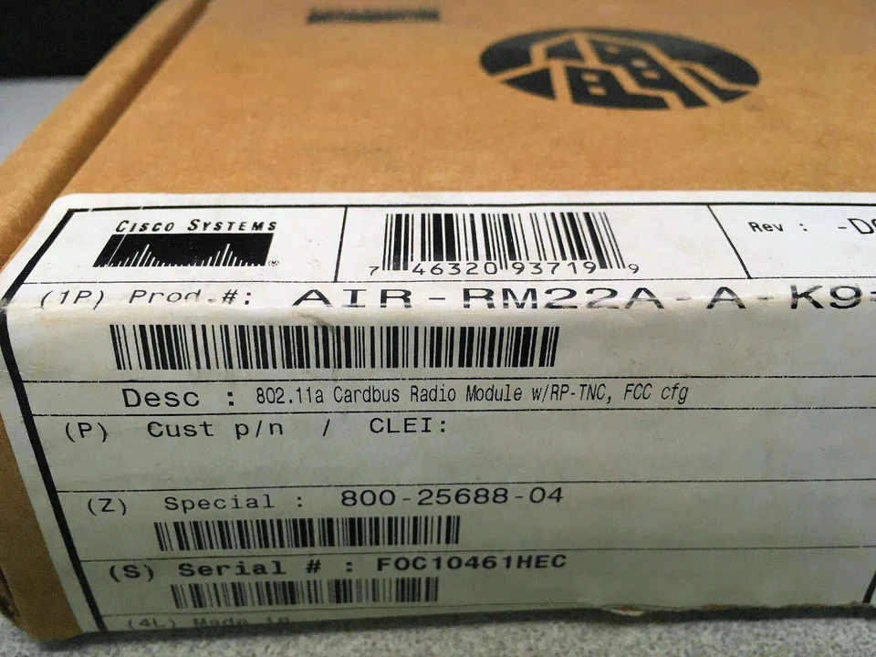 Cisco Aironet 1200 802.11a Cardbus Radio Module w/RP-TNC AIR-RM22A-A-K9  - Image 2 of 2