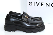 New sz 7.5 / 38 GIVENCHY Terra Black Logo Pla...