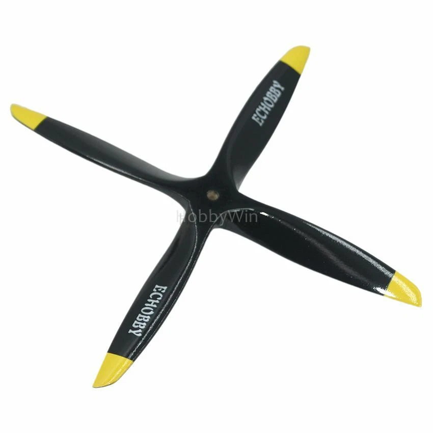 4 Bladed 10x6 Engine Power Wood Propeller Black for Nitro Gas RC Model Airplane - Image 4 of 4